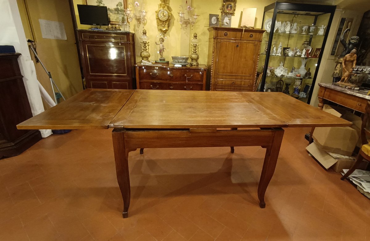 TABLE DE SALLE À MANGER EN NOYER SECONDE MOITIÉ DU 19ème SIÈCLE-photo-2
