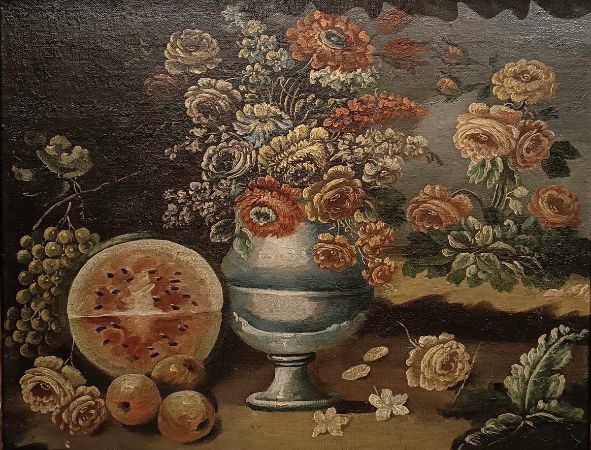 NATURE MORTE ET PASTÈQUE 17ème SIÈCLE-photo-2