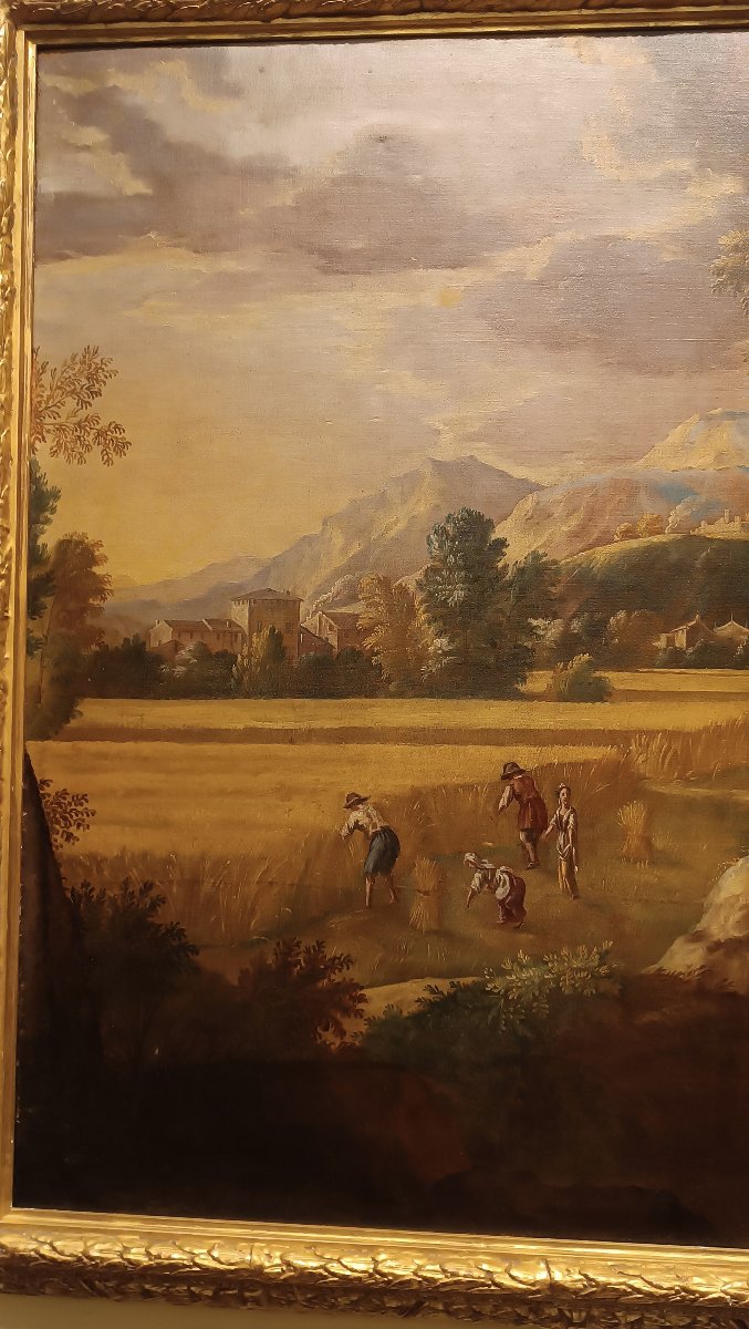 Late 18th Century Painting Of A Veneto Harvest-photo-2