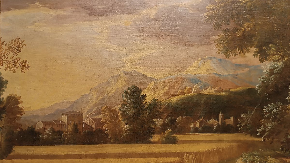 Late 18th Century Painting Of A Veneto Harvest-photo-3