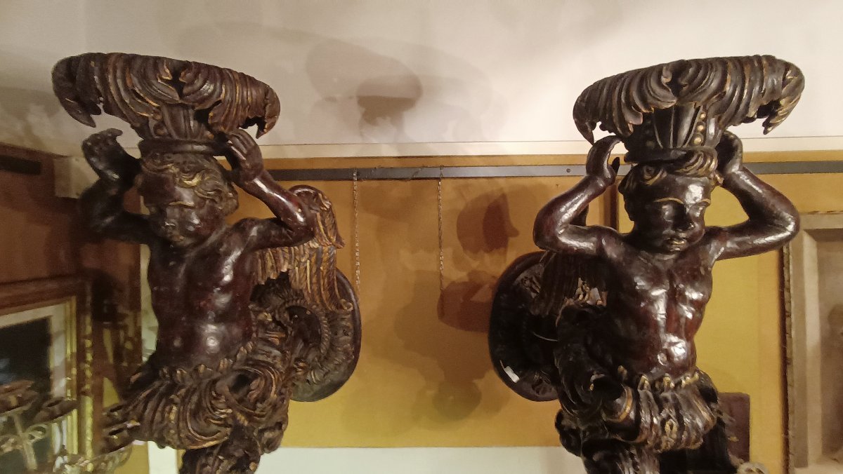  Late 16th Century Pair Of Candle Holders-photo-1