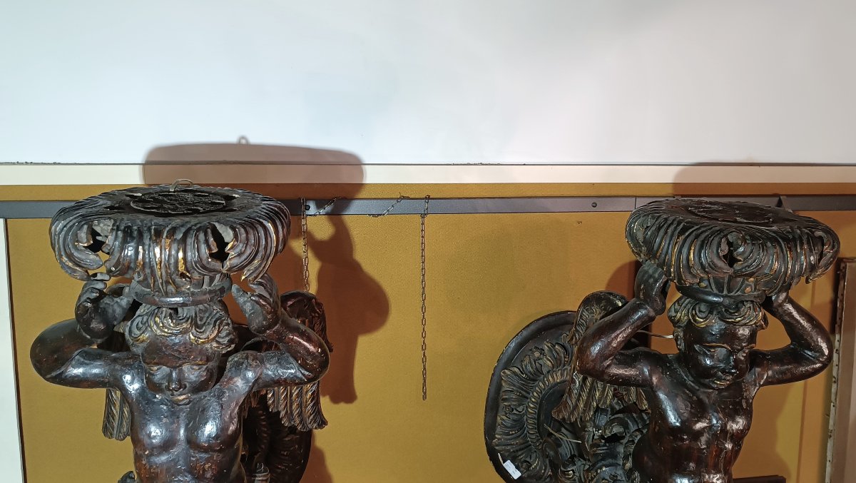 Late 16th Century Pair Of Candle Holders-photo-6