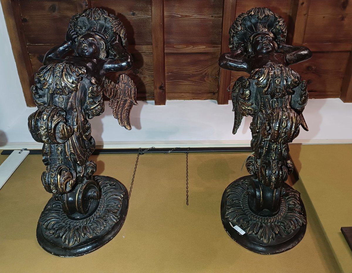  Late 16th Century Pair Of Candle Holders-photo-7