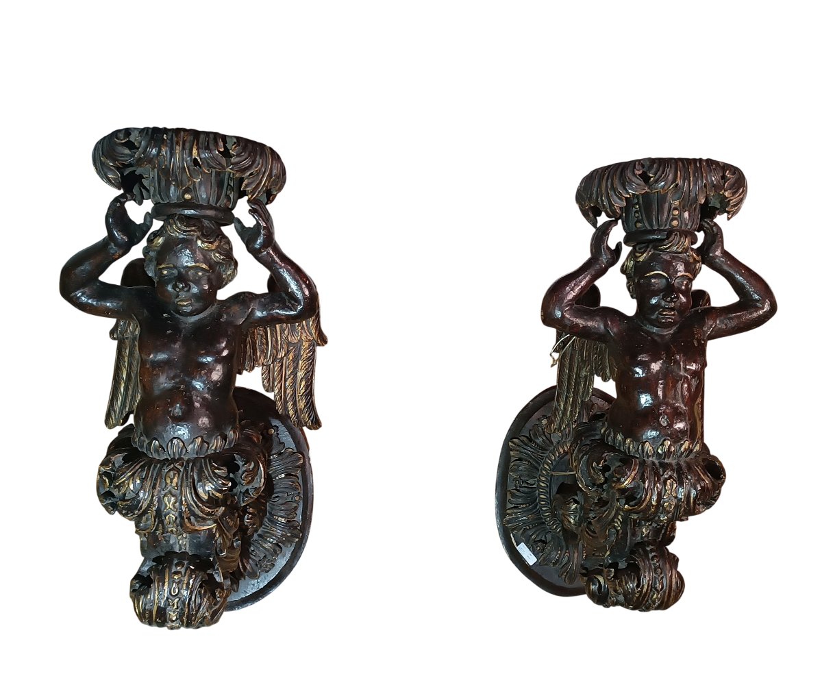  Late 16th Century Pair Of Candle Holders