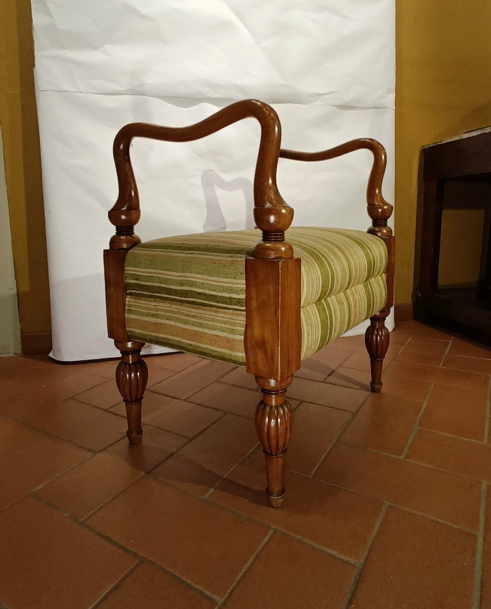 Sgabello Biedermeier Meta' XIX Secolo-photo-1
