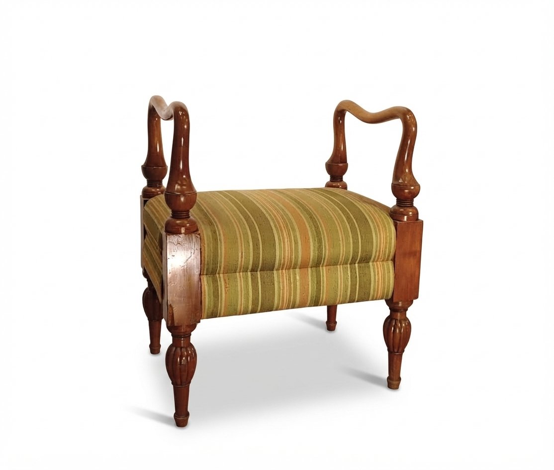 Sgabello Biedermeier Meta' XIX Secolo