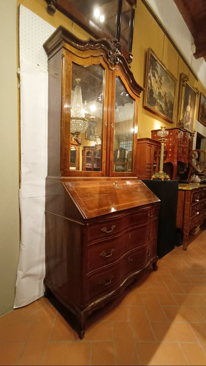 Mid-19th Century Victorian Trumeau With Inlays-photo-3