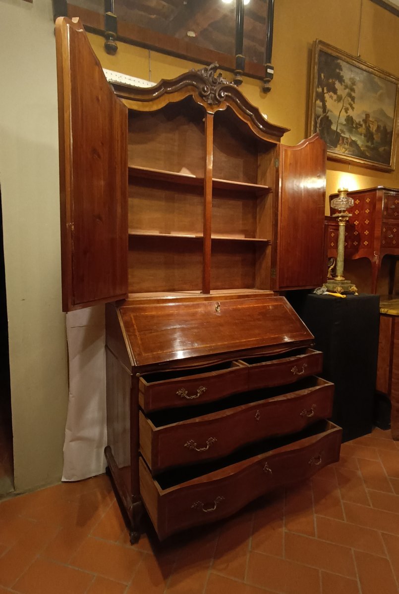 Mid-19th Century Victorian Trumeau With Inlays-photo-4