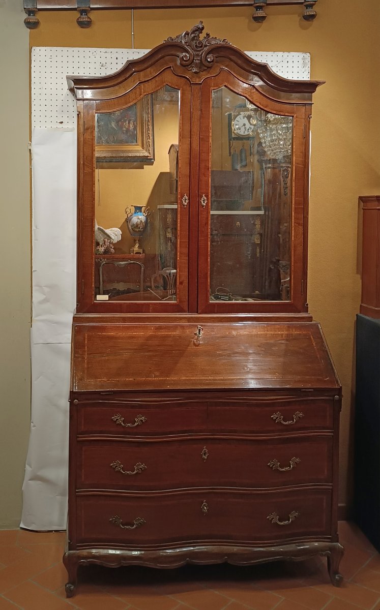 Mid-19th Century Victorian Trumeau With Inlays-photo-1