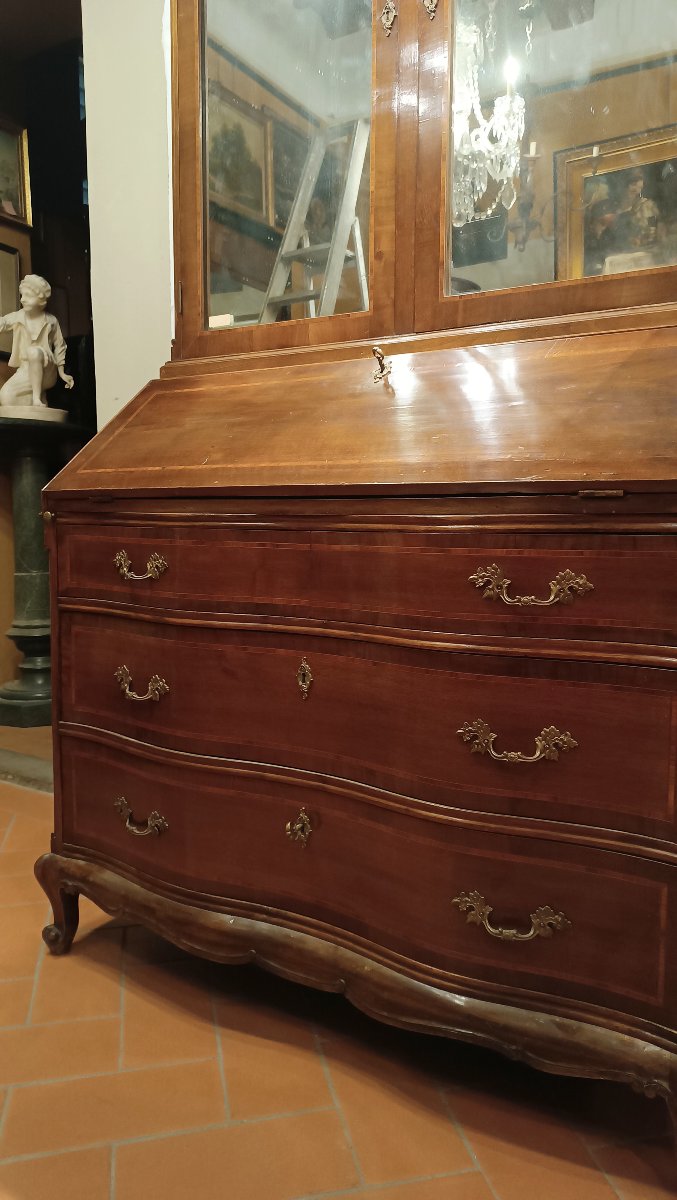 Mid-19th Century Victorian Trumeau With Inlays-photo-3