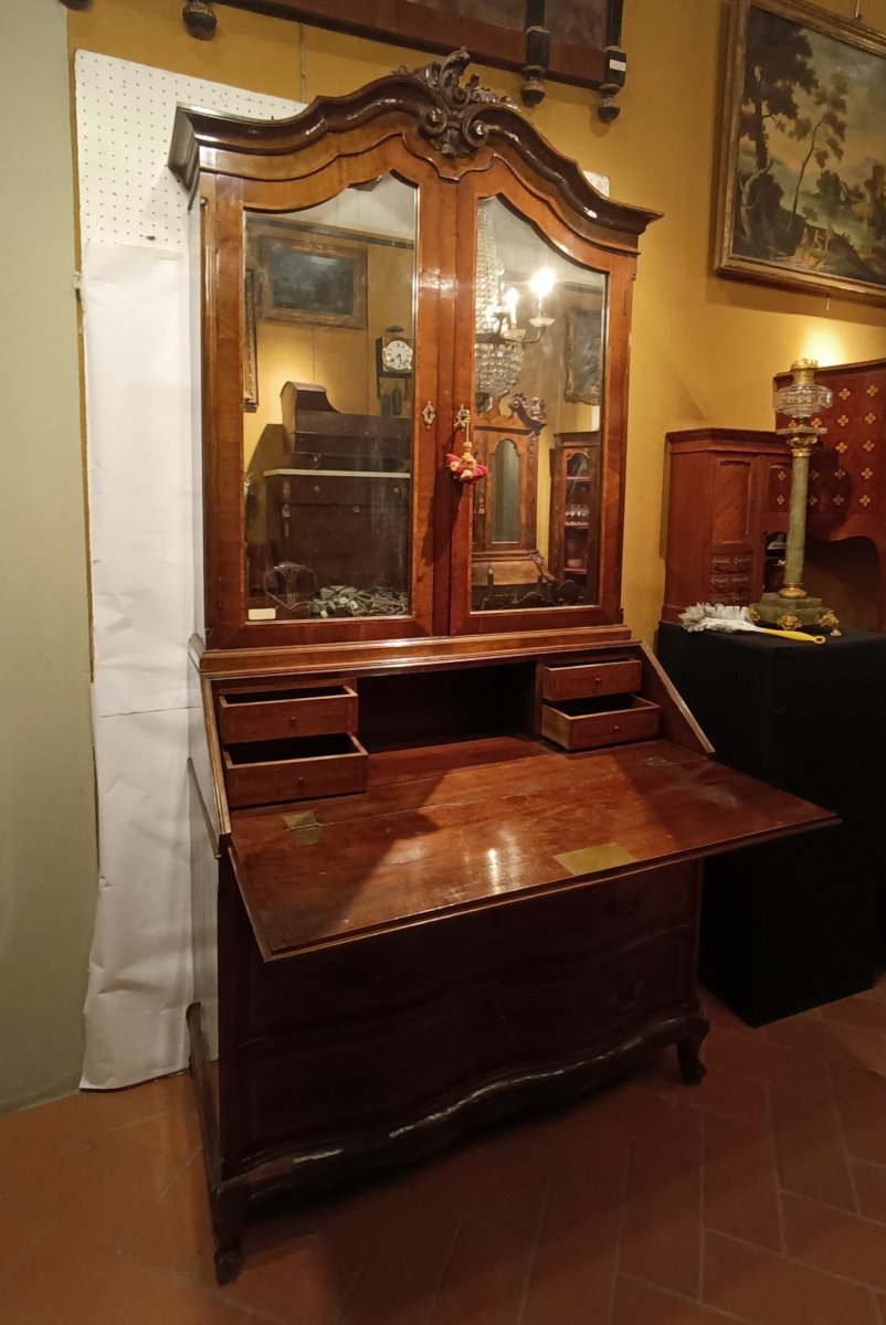Mid-19th Century Victorian Trumeau With Inlays-photo-6
