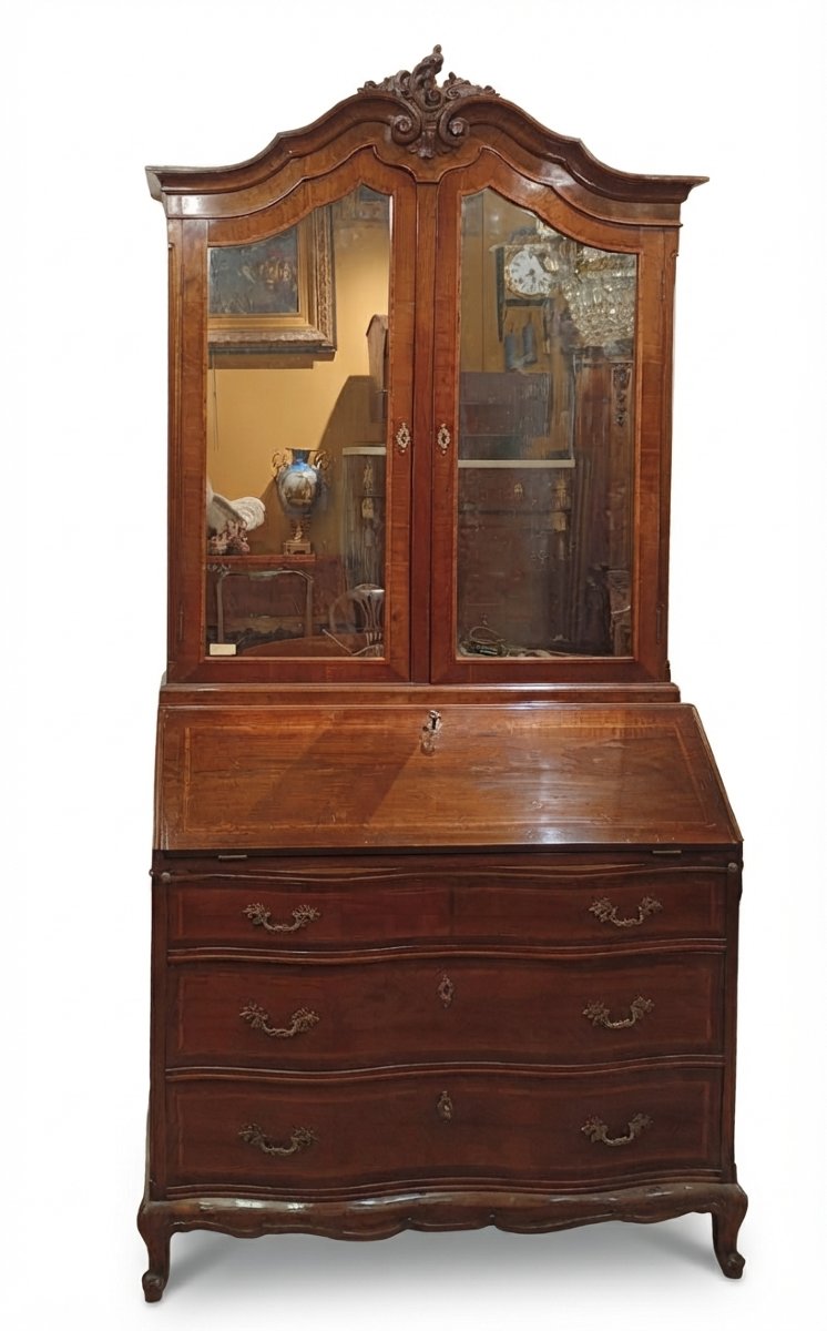 Mid-19th Century Victorian Trumeau With Inlays
