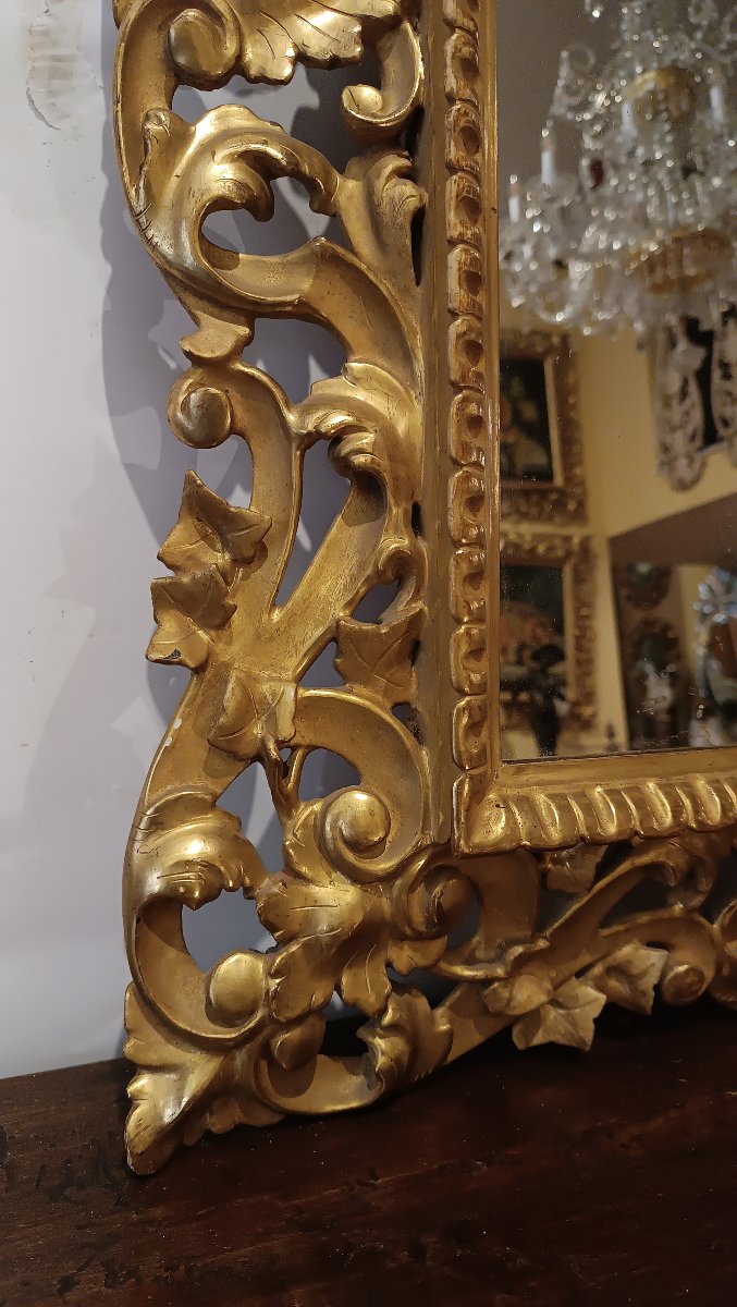 First Half Of The 19th Century Gilded Wood Mirror-photo-1