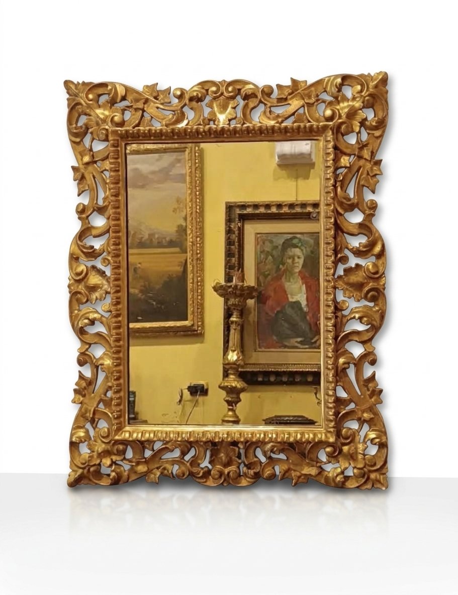First Half Of The 19th Century Gilded Wood Mirror