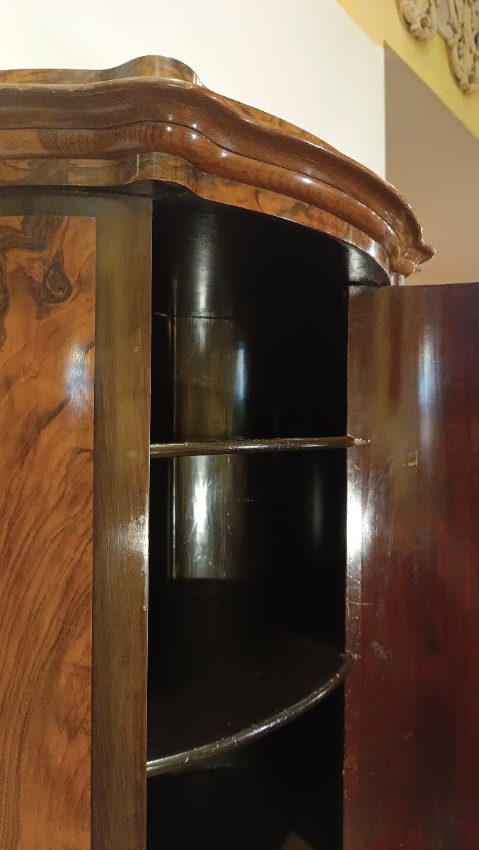 MEUBLE BIEDERMEIER À COLONNE EN NOYER SECONDE MOITIÉ DU 19ème SIÈCLE-photo-2
