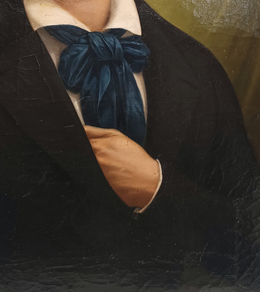PORTRAIT D'UN GENTLEMAN MILIEU DU 19ème SIÈCLE-photo-3