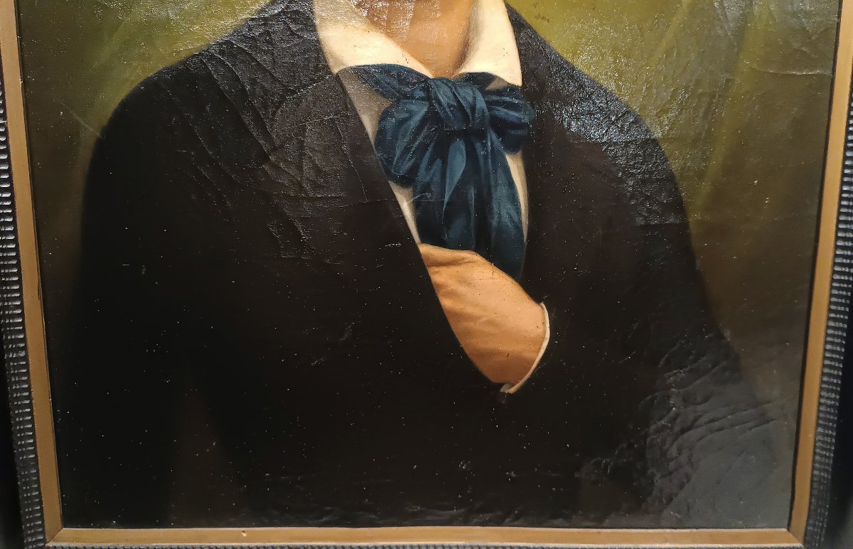 PORTRAIT D'UN GENTLEMAN MILIEU DU 19ème SIÈCLE-photo-3