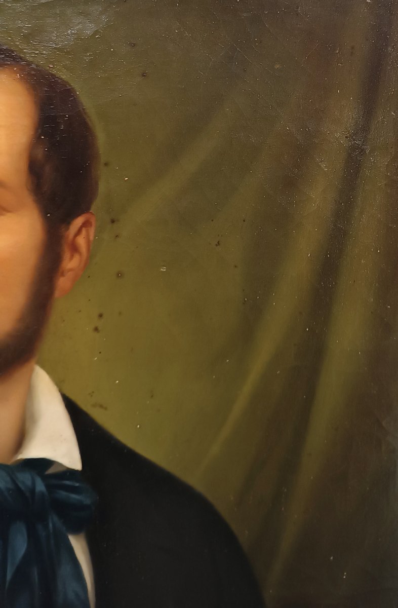 PORTRAIT D'UN GENTLEMAN MILIEU DU 19ème SIÈCLE-photo-5