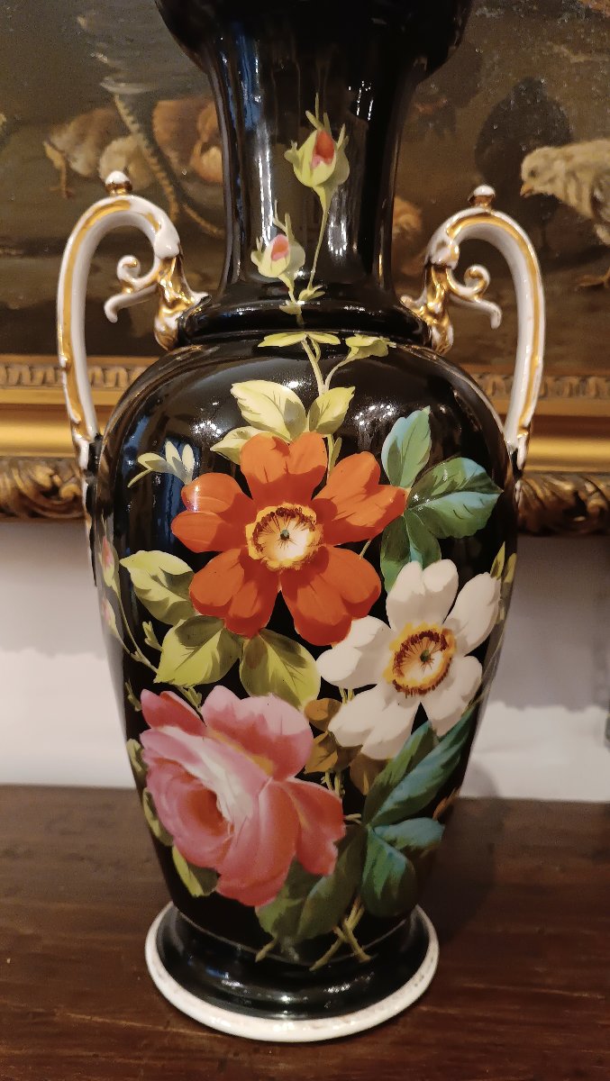 PAIRE DE VASES GINORI DOCCIA DÉBUT DU 19ème SIÈCLE-photo-2