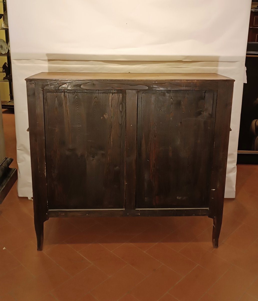 COMMODE À TIROIRS RABATTABLE PLAQUÉE FIN DU 19ème SIÈCLE -photo-6