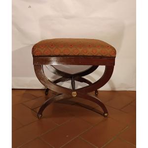 TABOURET DIRECTOIRE EN NOYER FIN 18ème SIÈCLE