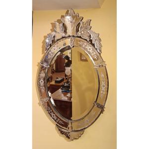 Mid-19th Century Murano Glass Mirror