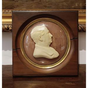 Mid-19th Century Male Portrait In Wax By G. Gritti