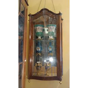 First Half Of The 19th Century Walnut Display Cabinet