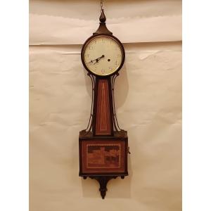 Early 20th Century Inlaid Banjo Clock