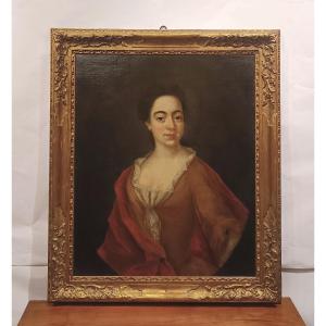 PORTRAIT D'UNE NOBLE FEMME SECONDE MOITIÉ DU 18ème SIÈCLE