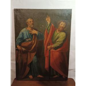 TABLEAU DES SAINTS PIERRE ET PAUL 16ème SIÈCLE