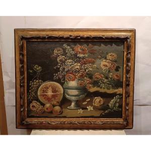 17th Century Painting Of Still Life And Watermelon
