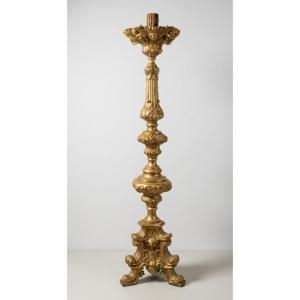 TORCHÈRE EN TÔLE DORÉE FIN DU 18ème SIÈCLE