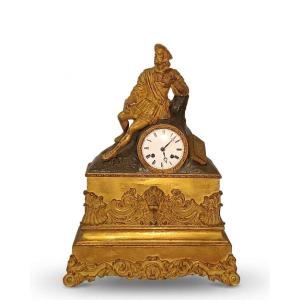 HORLOGE NÉOCLASSIQUE AVEC POÈTE FIN DU 18ème SIÈCLE