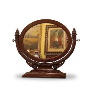 GRAND PSYCHÉ EN ACAJOU CHARLES X PREMIÈRE MOITIÉ DU 19ème SIÈCLE