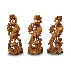 Late 19th Century Three Oriental Ornamental Friezes