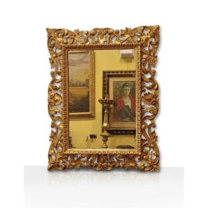 First Half Of The 19th Century Gilded Wood Mirror