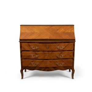 COMMODE À TIROIRS RABATTABLE PLAQUÉE FIN DU 19ème SIÈCLE
