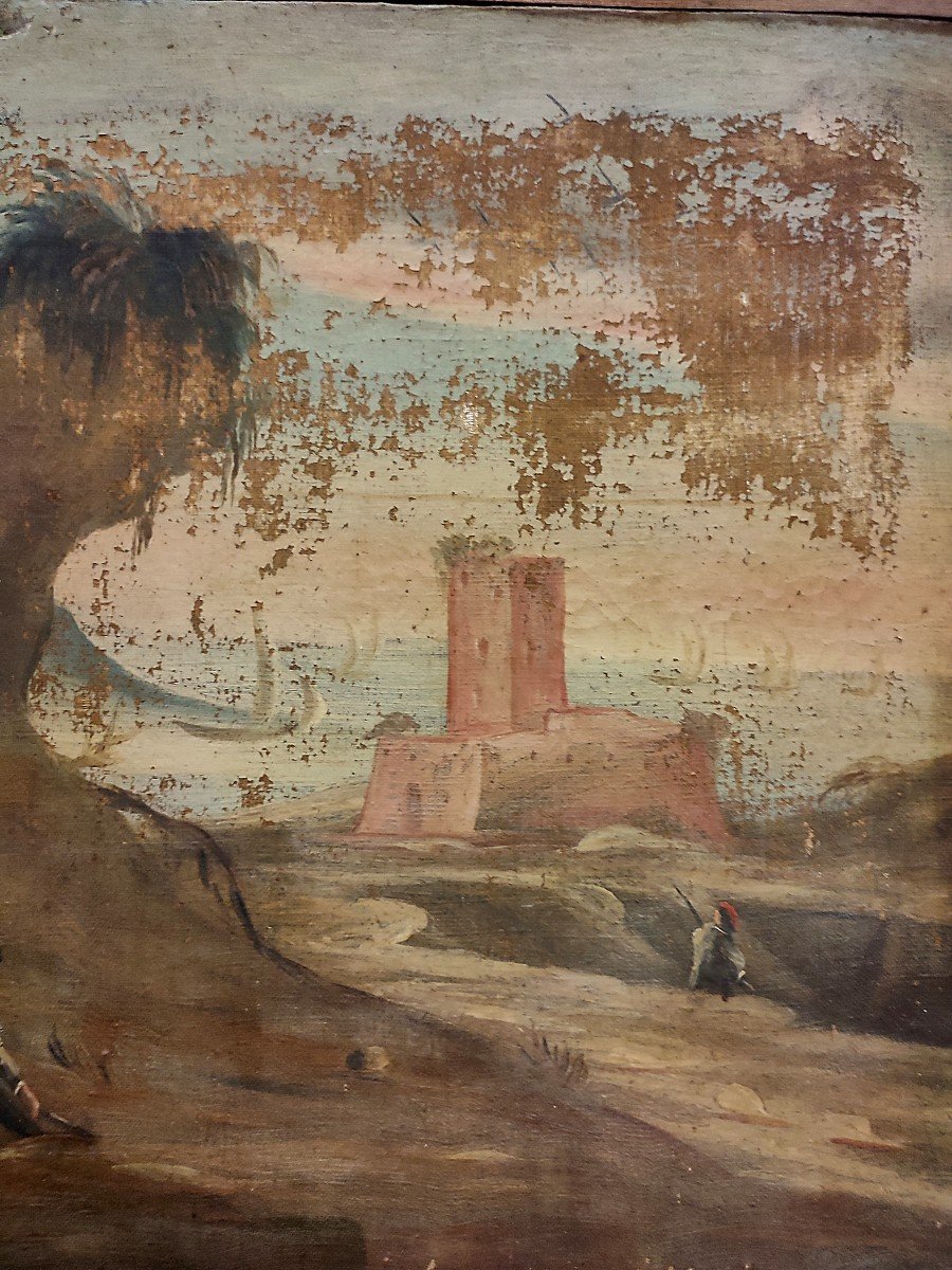 Les 4 Saisons, 4 Paysages De Sur-porte Du XVIIIe Siècle (103cm X 63h)-photo-4