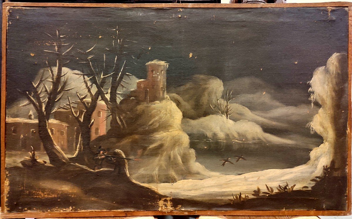 Les 4 Saisons, 4 Paysages De Sur-porte Du XVIIIe Siècle (103cm X 63h)
