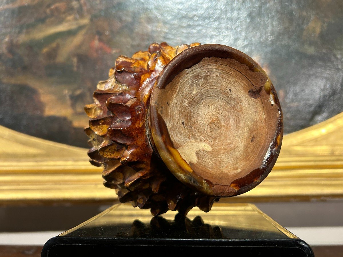 Rare Ceramic Pine Cone, Toscana XVII Secolo-photo-2