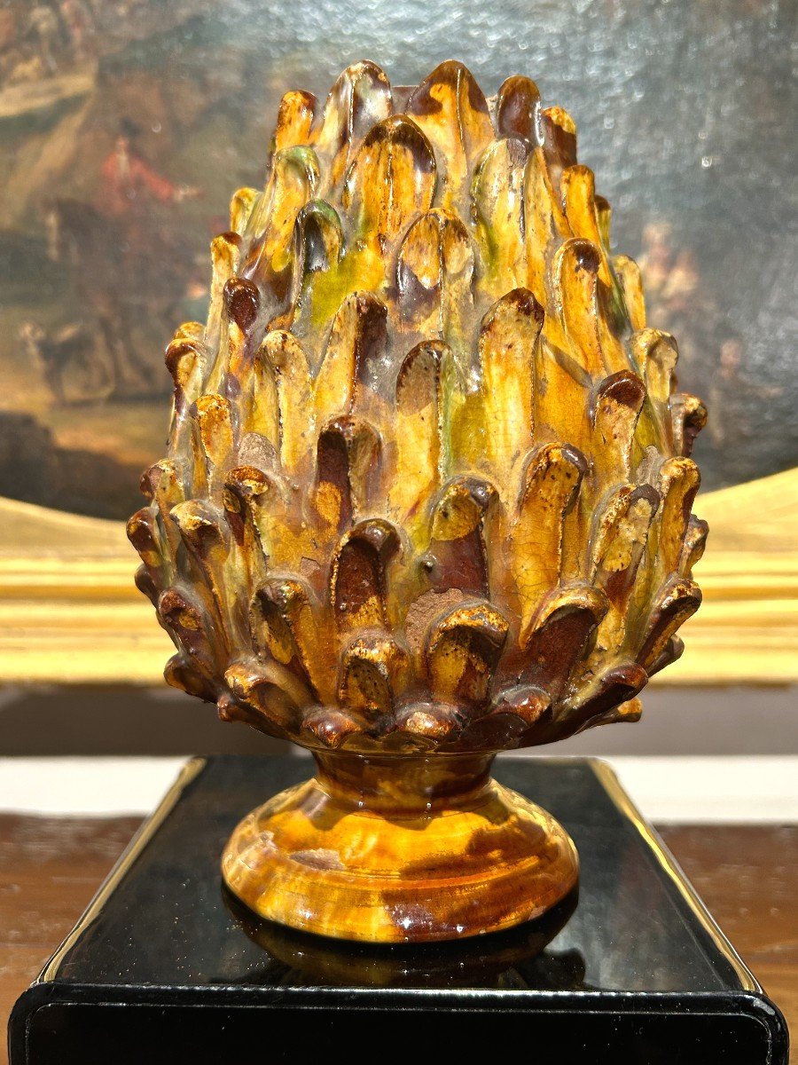 Rare Ceramic Pine Cone, Toscana XVII Secolo
