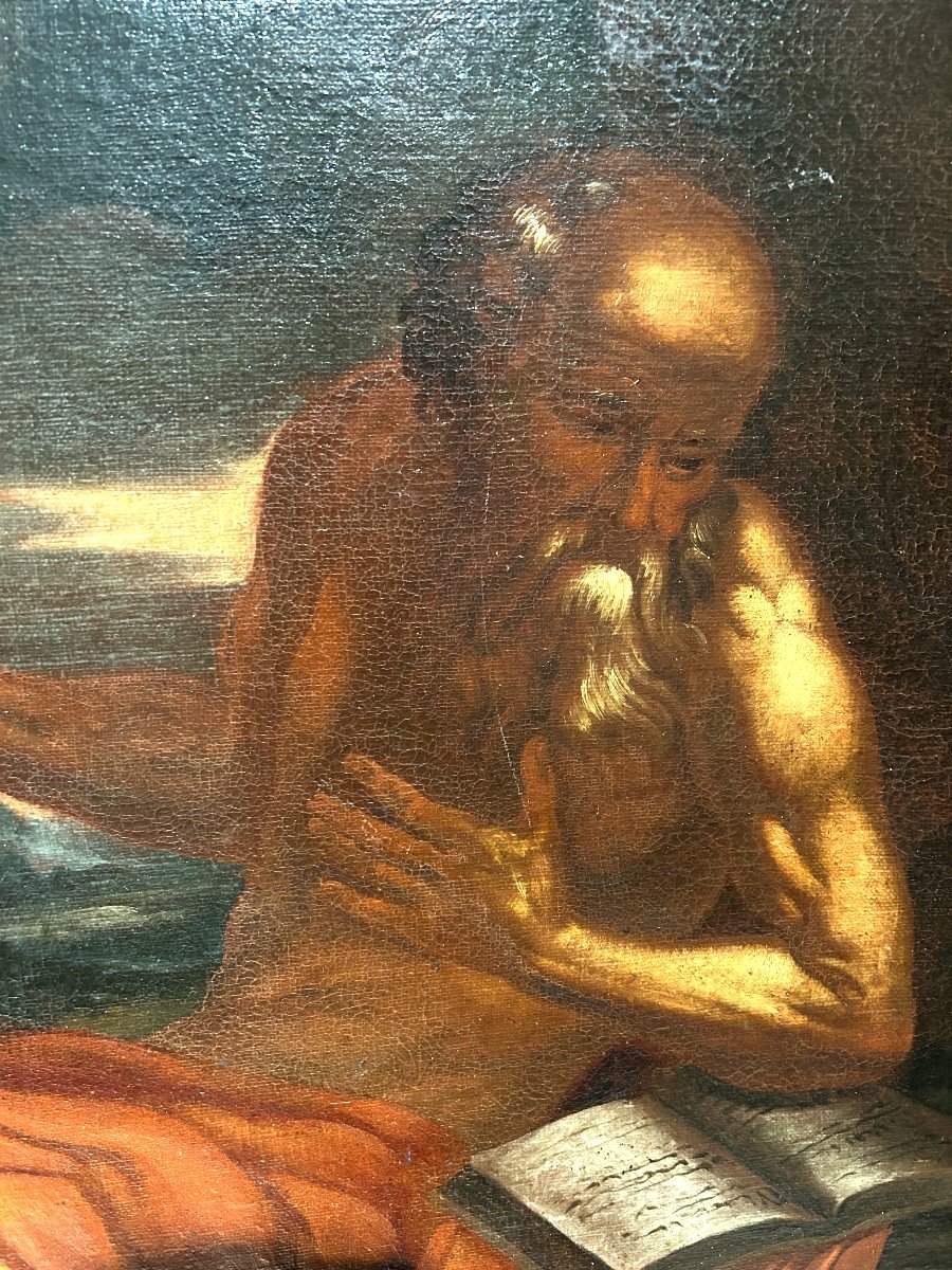 Saint Jerome In The Venetian Desert Of The Early 17th Century, Follower Of Jacopo Palma The You-photo-4