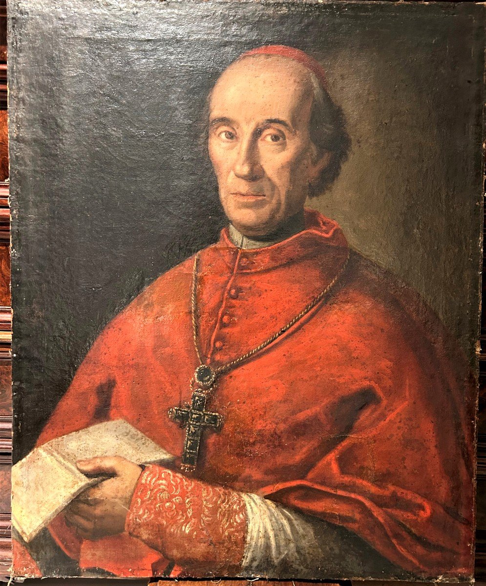Portrait Of Cardinal Caracciolo. Oil On Canvas From The Early 18th Century.