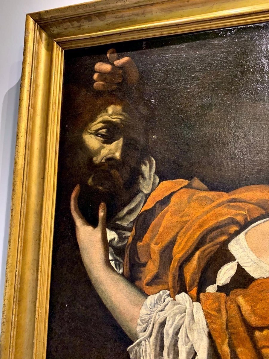 Judith Arbore La Tête Coupée d'Holopherne (113 Cm X 147 Cm), Toscane, Première Moitié Du XVII-photo-1