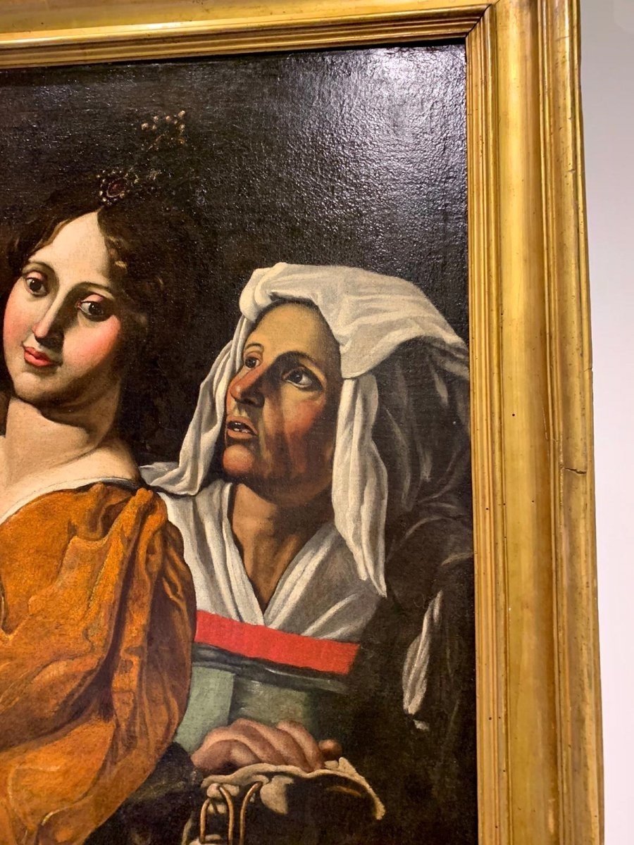 Judith Arbore La Tête Coupée d'Holopherne (113 Cm X 147 Cm), Toscane, Première Moitié Du XVII-photo-2
