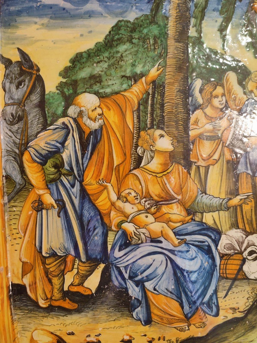 Important Plaque From Urbino, Patanazzi Workshop, Late 16th Century. (38cm X 50cm + Frame)-photo-2