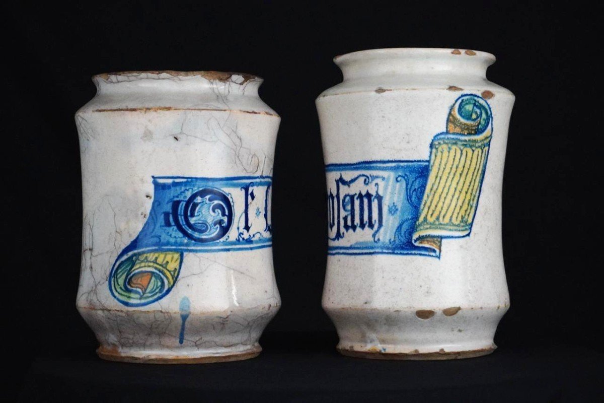 Pair Of Casteldurante Jars From The Mid-16th Century
