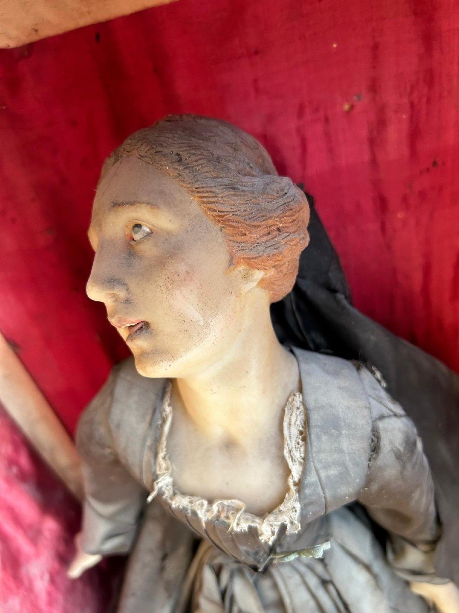 Votive Shrine With Wax Sculpture Of Saint Catherine-photo-1