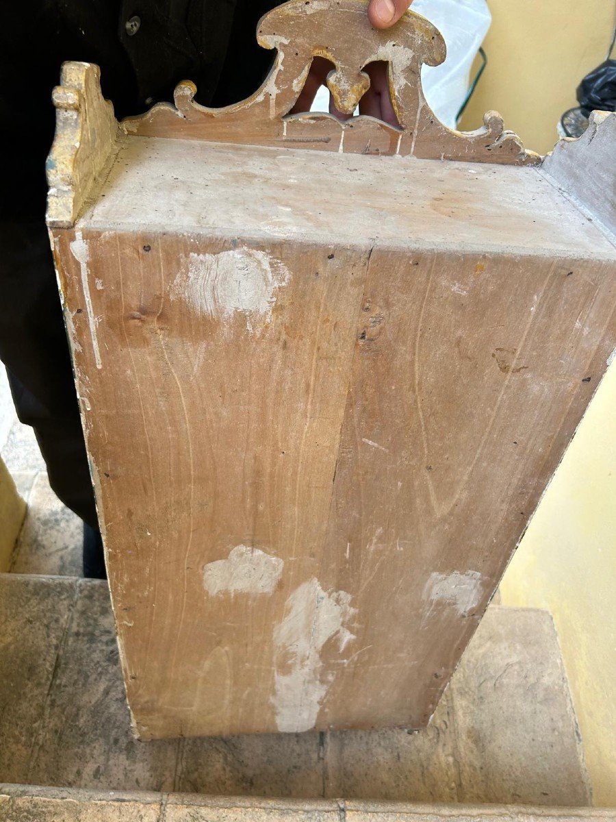 Votive Shrine With Wax Sculpture Of Saint Catherine-photo-3